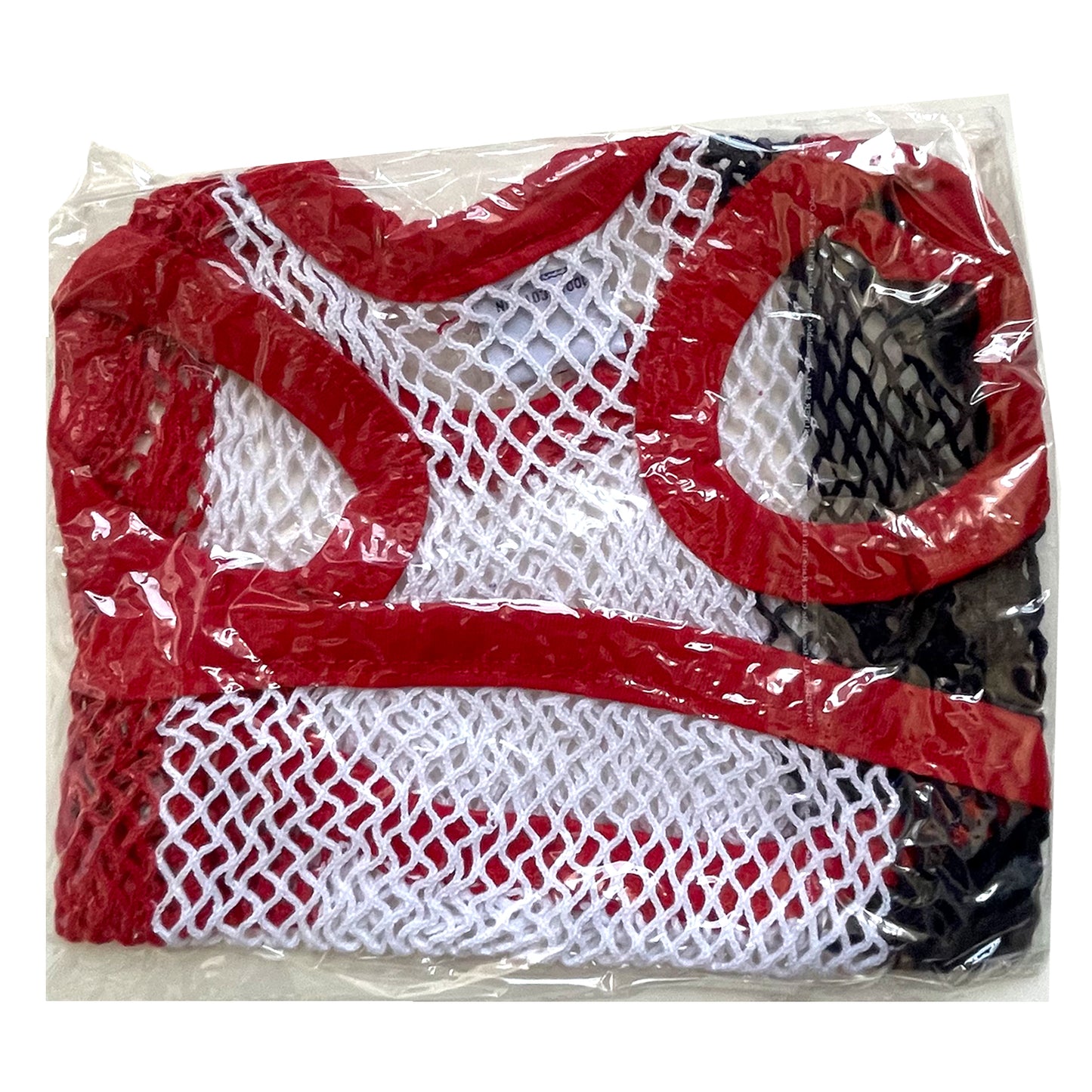 PawWear LARGE RED-WHITE-BLUE 100% Cotton Tank Top, Fisherman String Vest, Mesh Shirt for miniature, puppy, toy dogs - PACK2