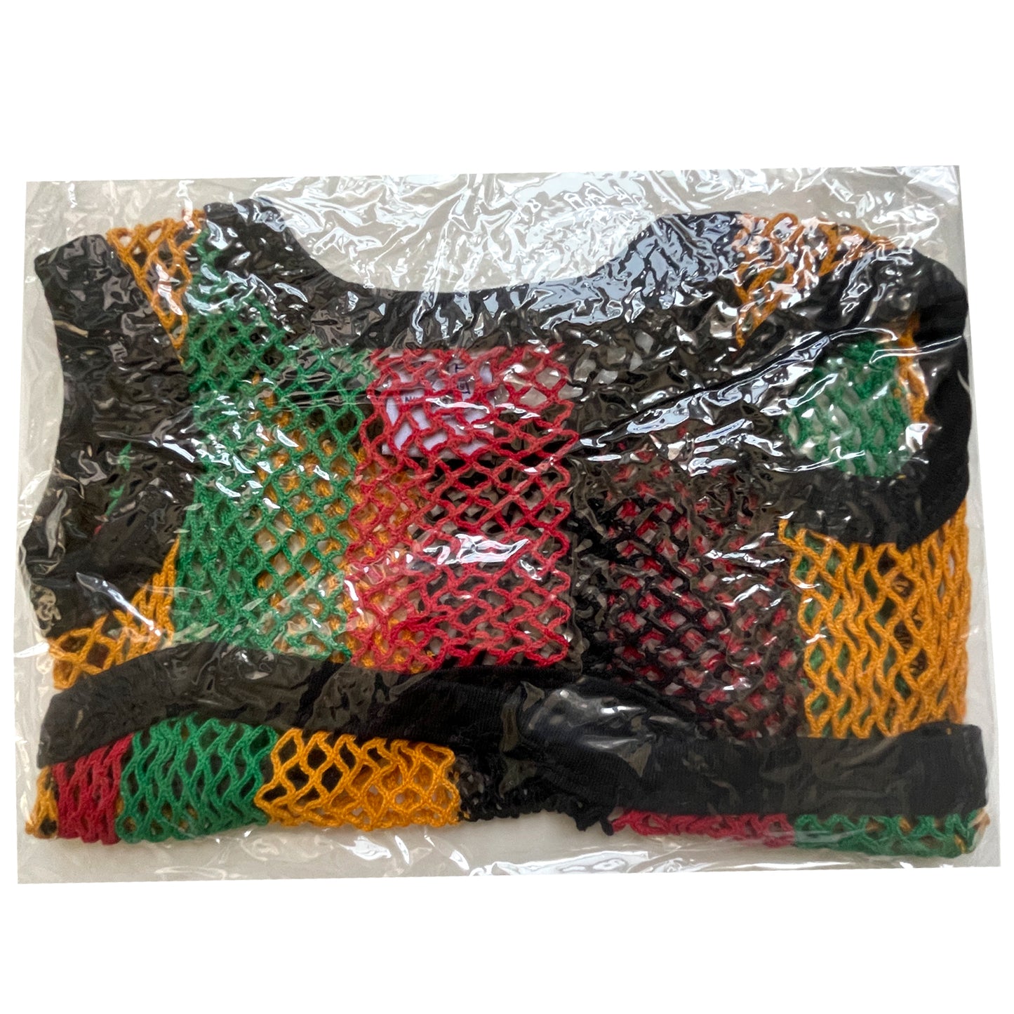 PawWear LARGE RASTA COLORS 100% Cotton Tank Top, Fisherman String Vest, Mesh Shirt for miniature, puppy, toy dogs - PACKED2