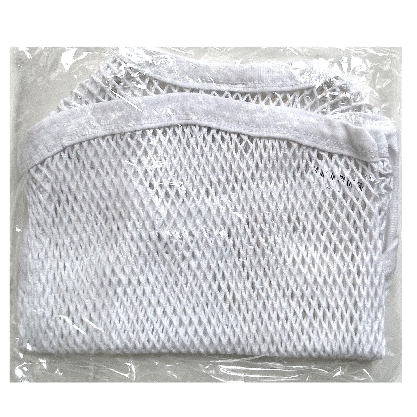 PawWear LARGE WHITE 100% Cotton Tank Top, Fisherman String Vest, Mesh Shirt - PACKAGED