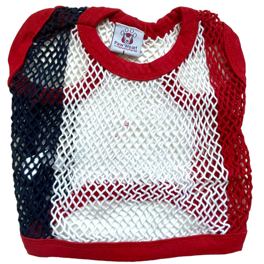 Designer T-Shirt For Small or Medium Sized Dogs - Fisherman String Vest - Mesh Shirt - Miniature - Puppy - Small - Toy Dogs - (UK & USA COLORS)
