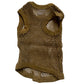 PawWear LARGE KHAKI 100% Cotton Tank Top, Fisherman String Vest, Mesh Shirt for miniature, puppy, toy dogs - FRONT